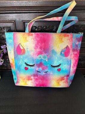 Under One Sky Multicolor Pastel Unicorn Tote Bag